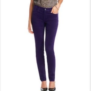 Nwt LOFT plus modern skinny purple Corduroy